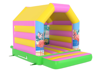 A Frame Flamingo Bouncy Castle