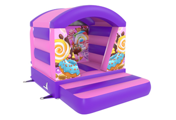 Candy Bouncy Castle With Roof