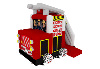 Slide Combo Fire Truck Bouncy Castle