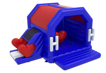 Slide Combo Heart Bouncy Castle