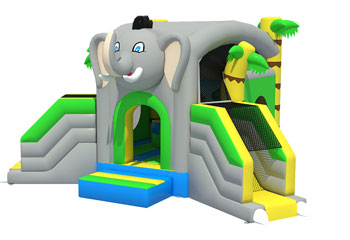 Slide Combo Elephant Bouncy Castle