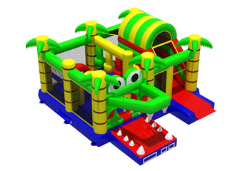 Slide Combo Crocodile Bouncy Castle