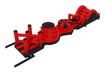 Floating Obstacle Course Red & Black