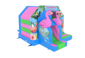 Slide Combo Flamingo Bouncy Castle