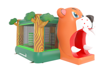 Slide Combo Tiger Bouncy Castle