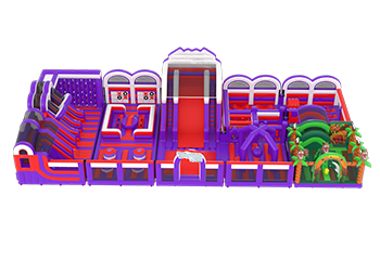 Inflatable Park Red/Purple 405m²