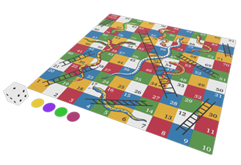 6FTX6FT SNAKES AND LADDERS WITH DICE AND COUNTERS