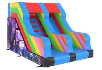 Disco Night Inflatable Slide 2.4m Platform