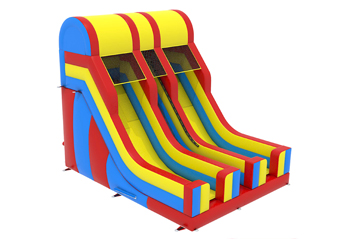 Multi Color Inflatable Slide 3.3m Platform 2 Lanes