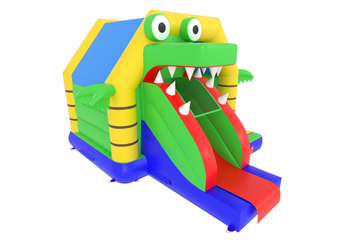 Front Slide Combo Crocodile Bouncy Castle