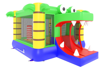 Slide Combo Crocodile Bouncy Castle